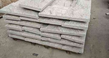 济南芝麻白蘑菇石，自然面