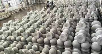 济南芝麻白圆球 石球 挡车球